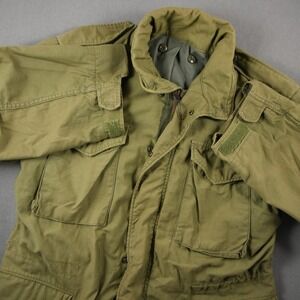 Vintage 1972 Military Field Army Jacket Mens M Drab Green M-65 Utility Coat